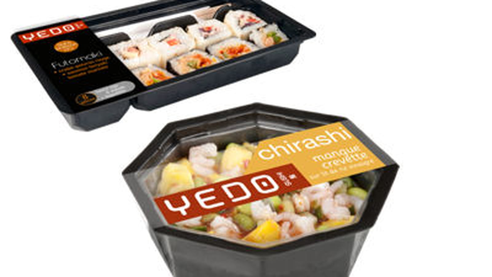 Futomaki et Chirashi mangue-crevette de Yedo Sushi