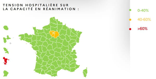 carte tension hospitalière covid-19