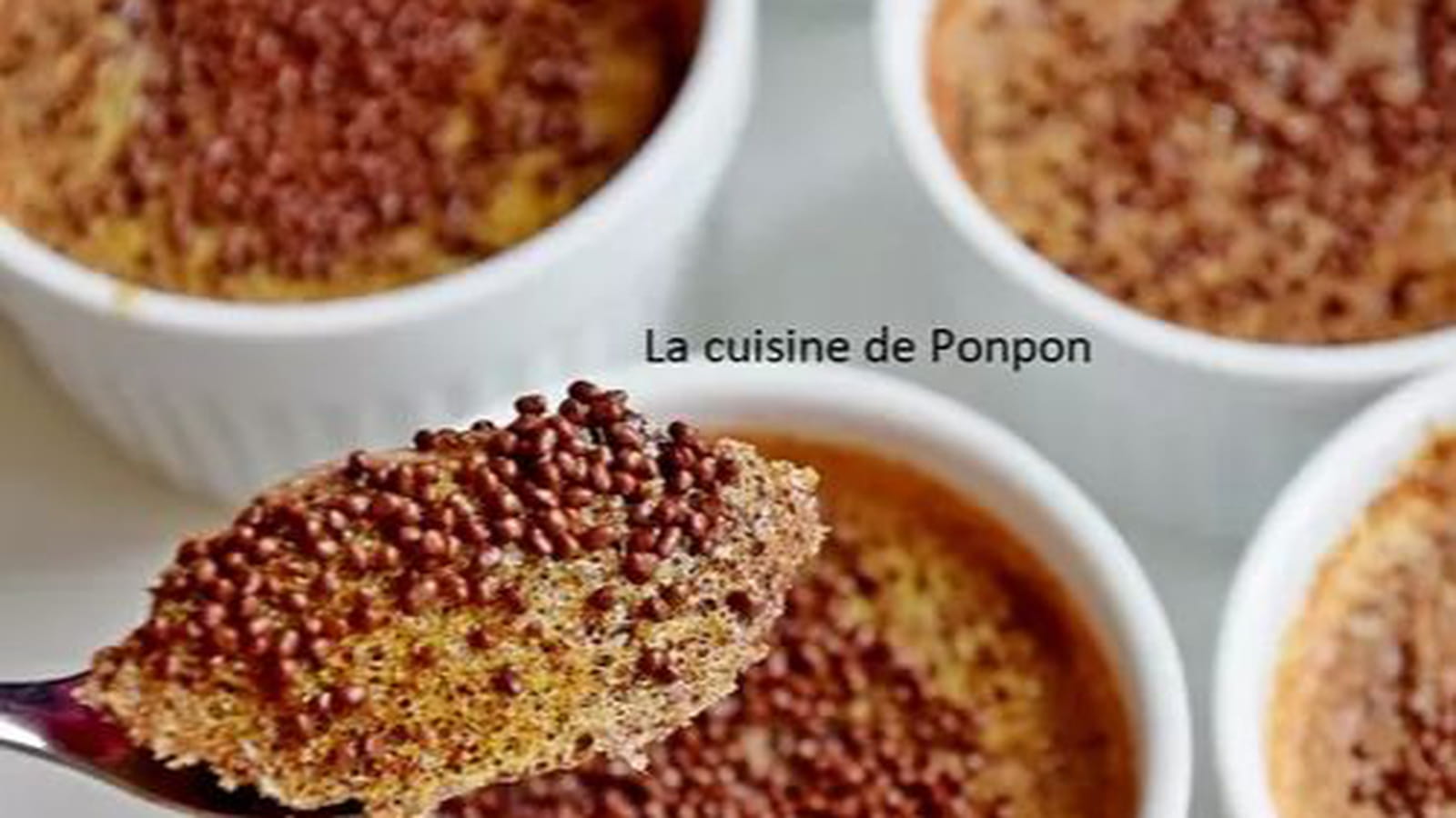 Flan à la confiture de lait cacao et noisettes, sans farine