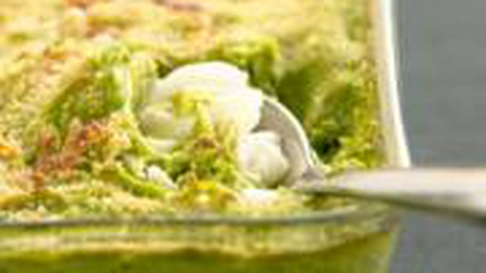 Gratin de cabillaud à la purée verte