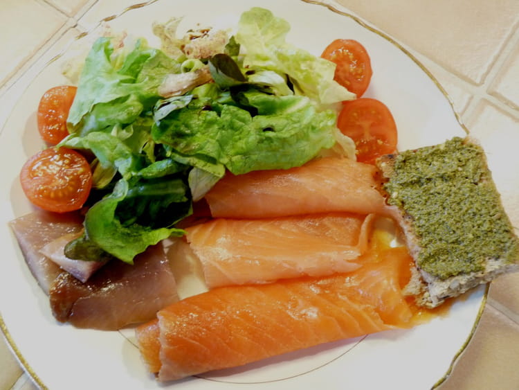 Recette Assiette de la mer au saumon, truite et hareng : la recette facile