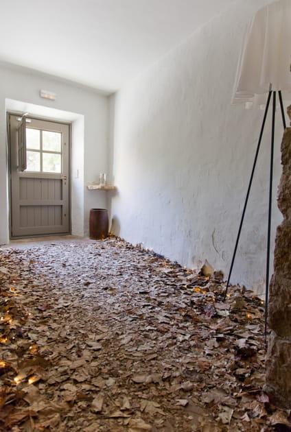 Des&nbsp;feuilles mortes pour tapisser l'entr&eacute;e