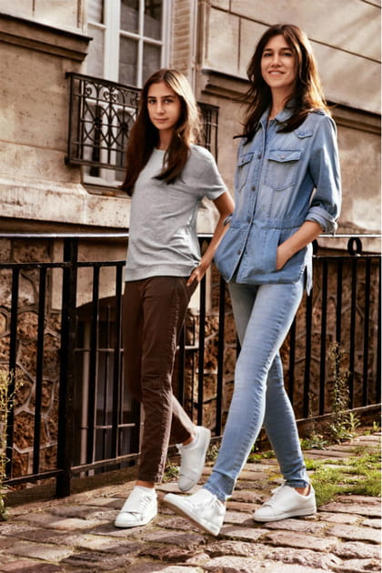 Alice Attal et Charlotte Gainsbourg posent pour la collection Comptoir des Cotonniers x J Brand