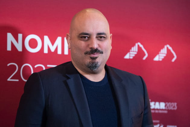 Jérôme Commandeur (moustachu) au dîner des nommés des César au Fouquet's