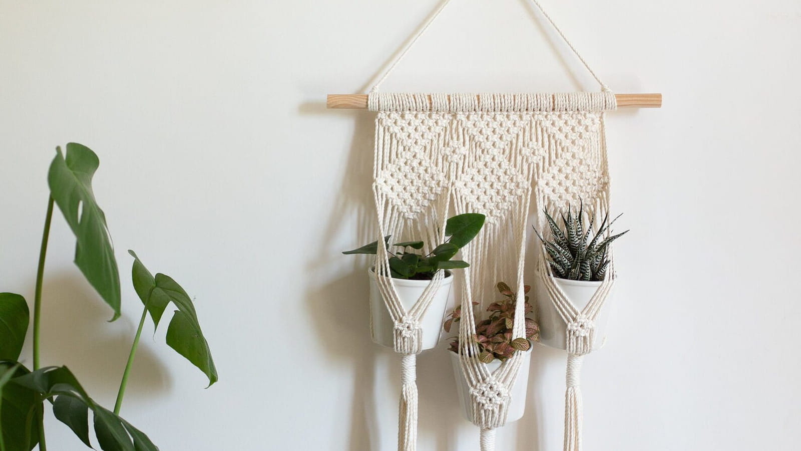 Porte-plantes triple 
