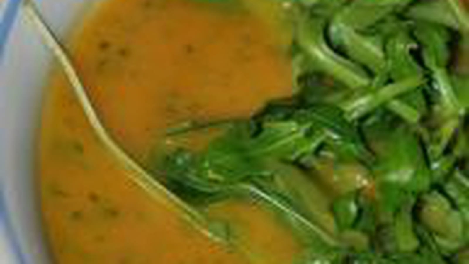 Velouté carottes roquette parmesan