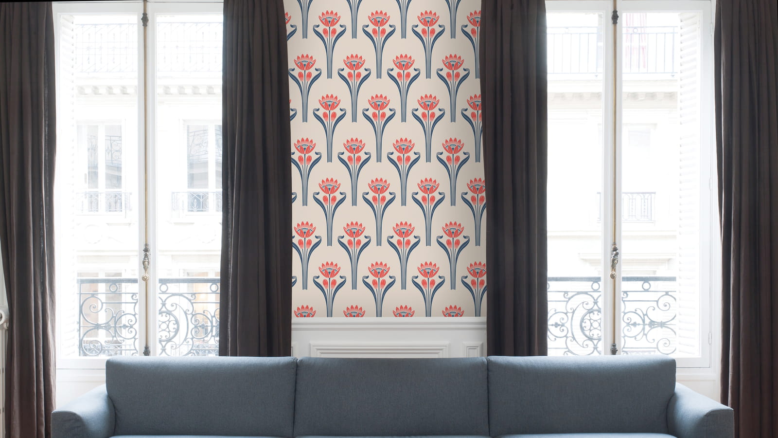 Papier peint Tulipes d'Isidore Leroy