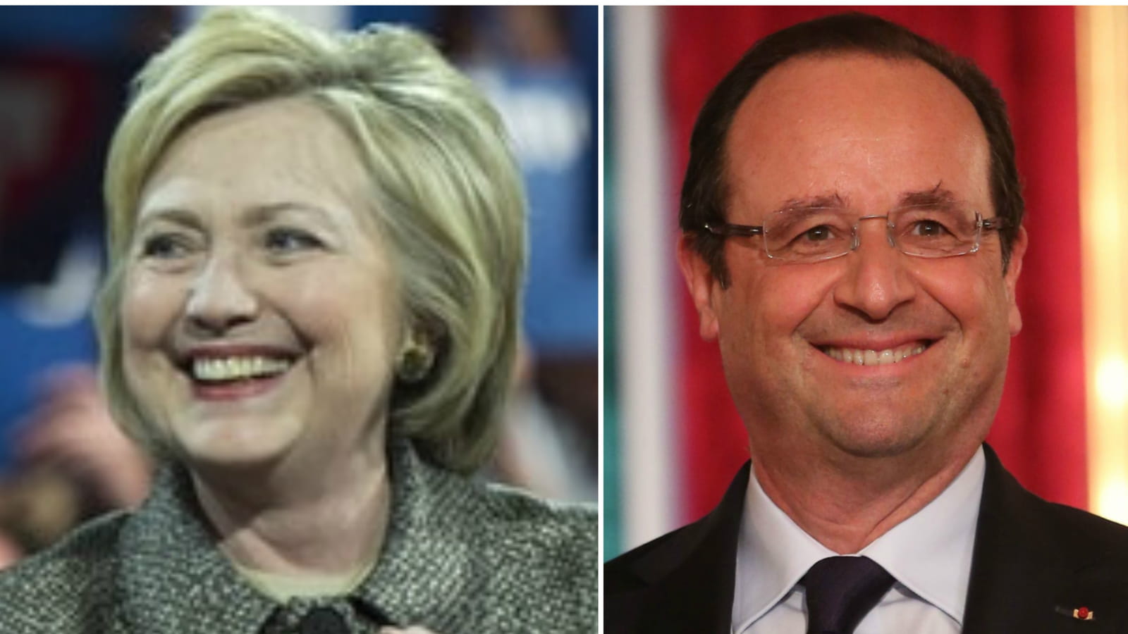 François Hollande et Hillary Clinton
