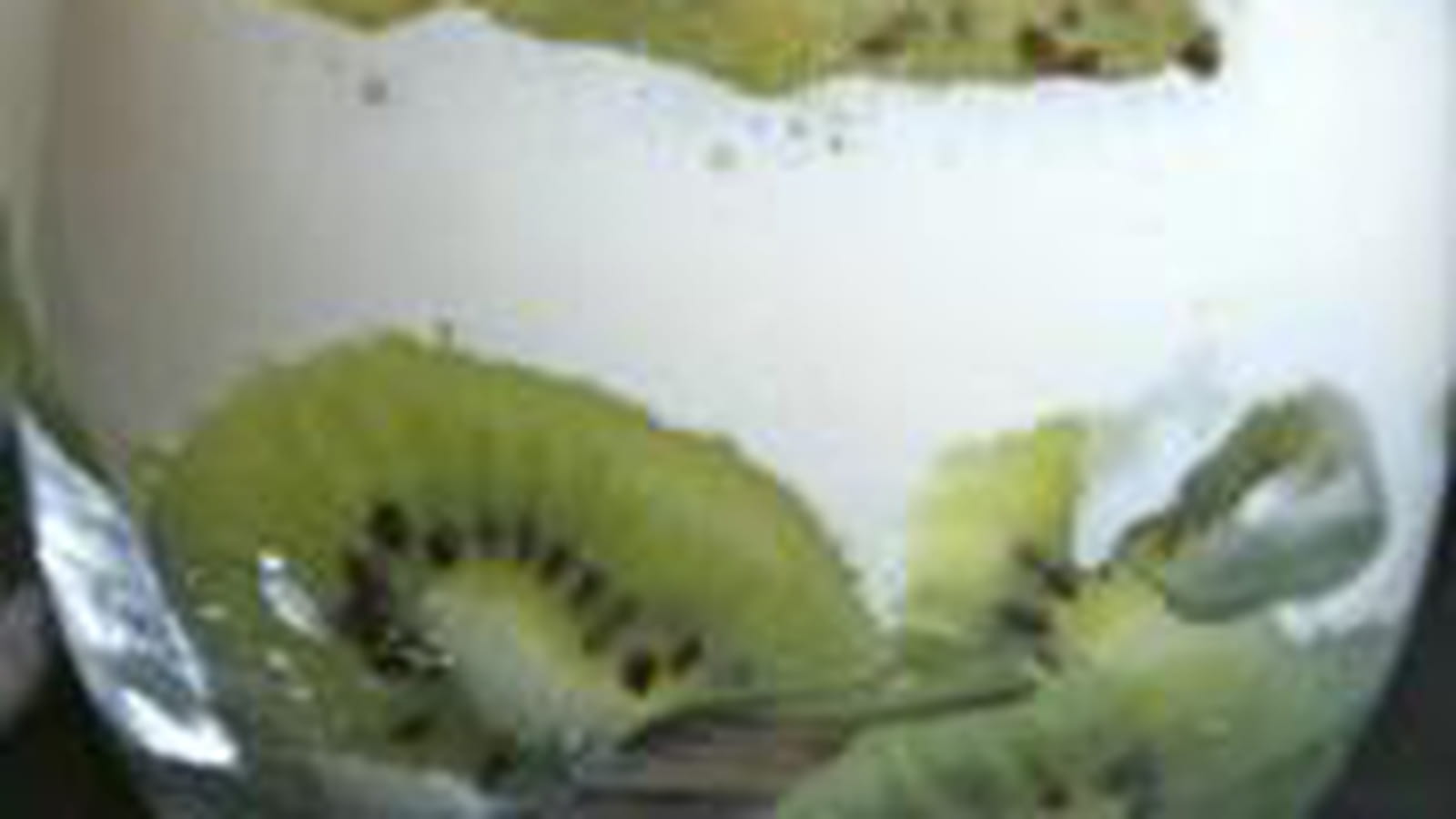 Verrine au kiwi, mascarpone et son crumble