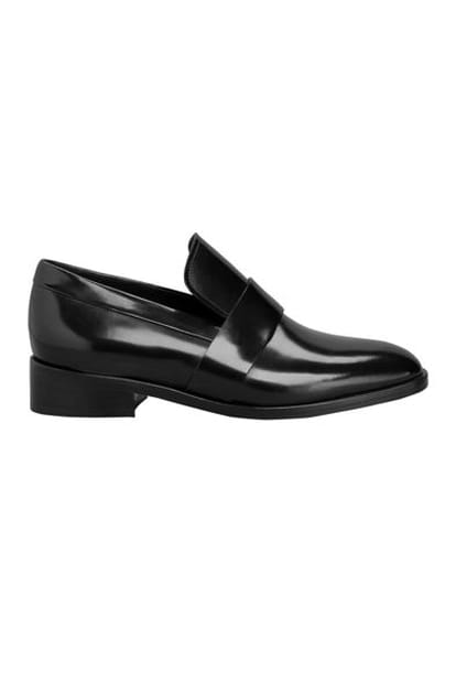 Mocassins noirs en cuir