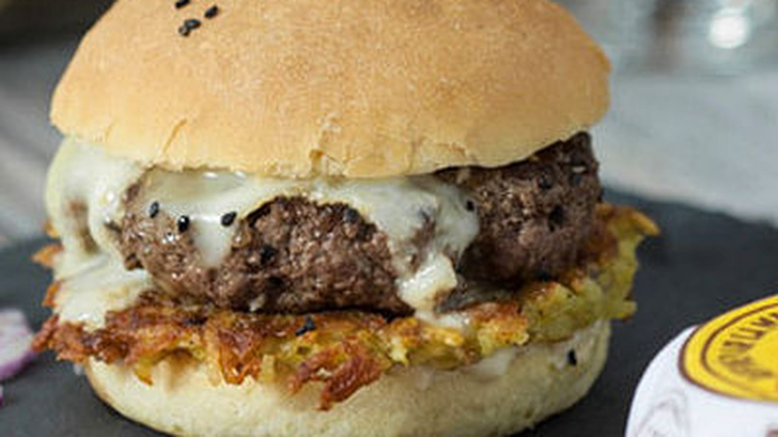 Burgers alsaciens au munster et pommes de terre