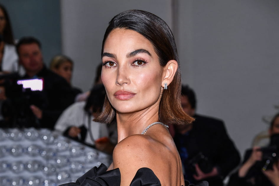 Lily Aldridge, tendance avec son carr&eacute; side hair