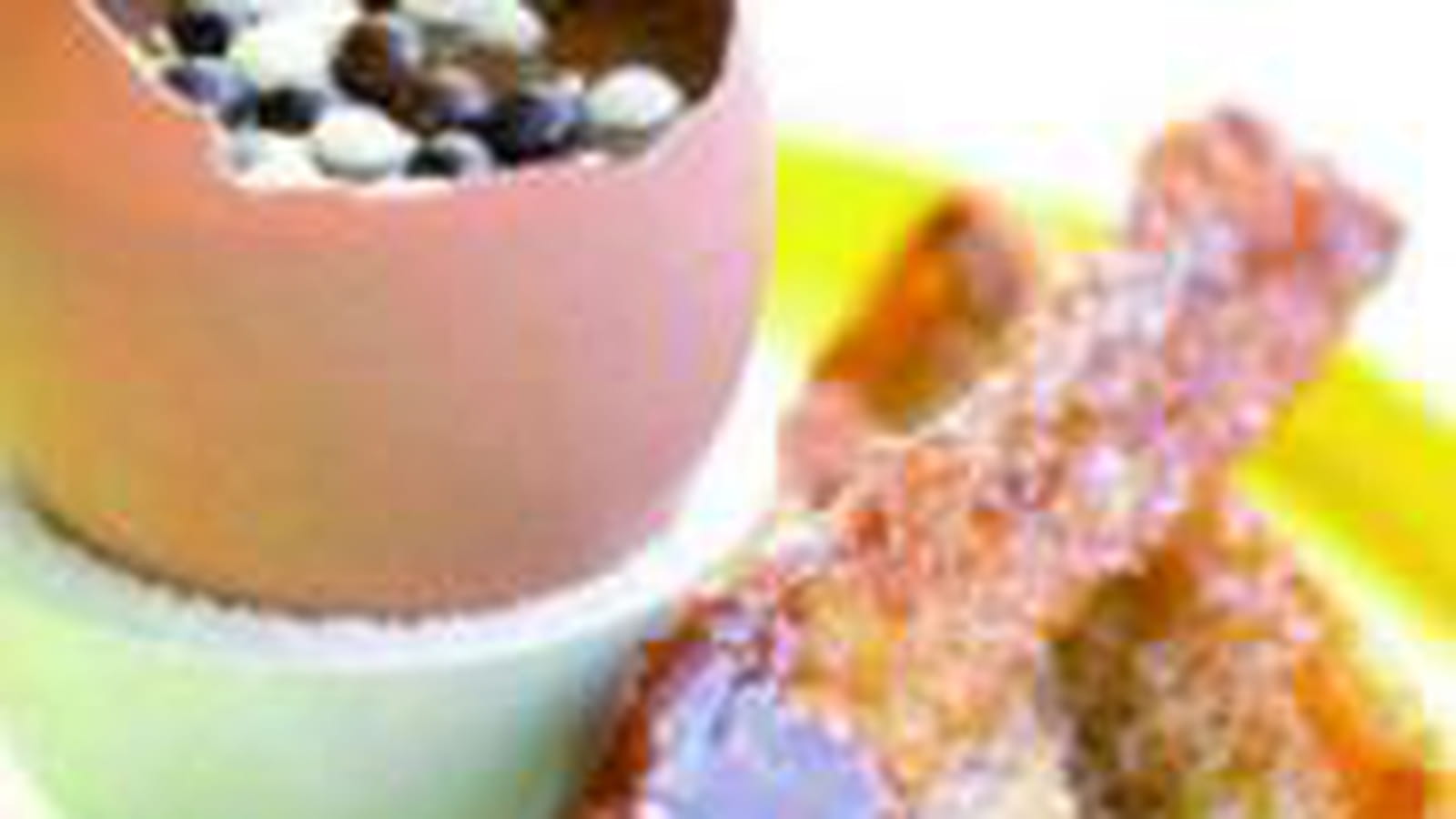 Oeufs Label rouge au chocolat coulant et ses mouillettes de pain perdu