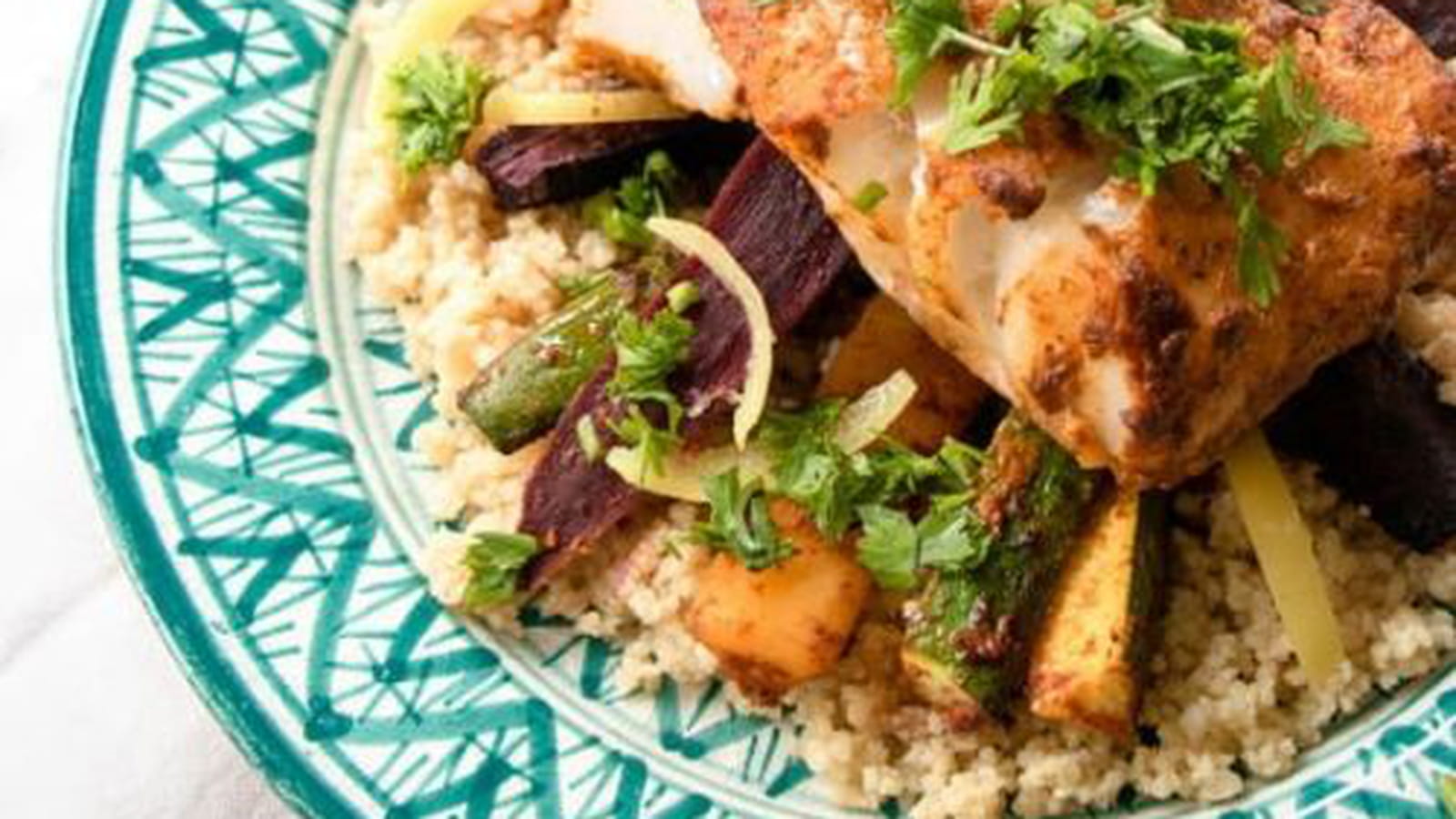 Tajine de poisson à la chermoula rouge