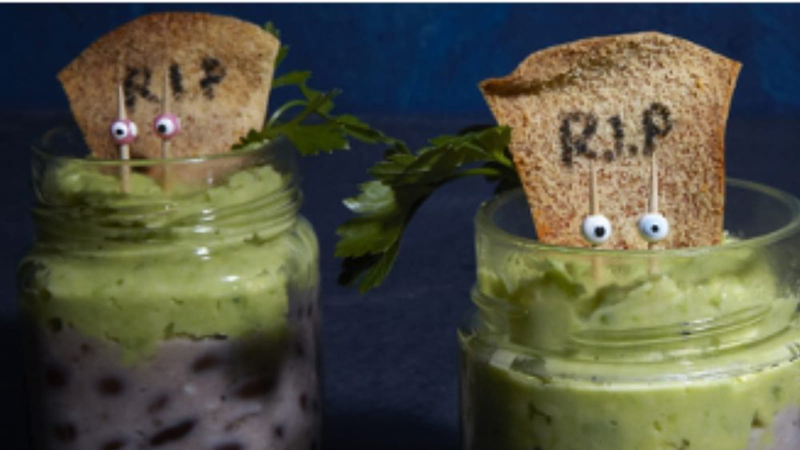 Verrines tombes haricot et avocat