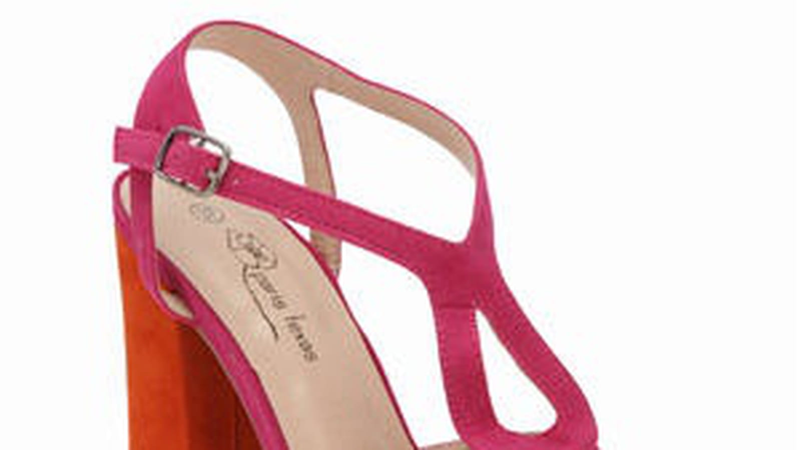 Sandales orange et fuchsia de La Halle aux Chaussures