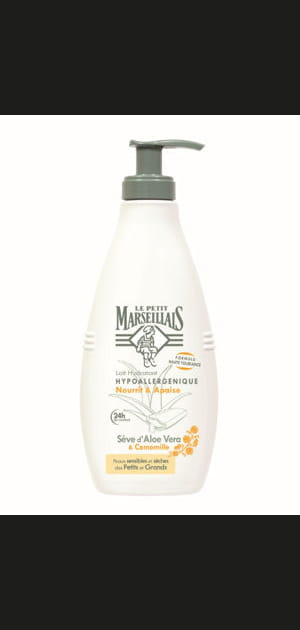 Le Lait Hydratant S&egrave;ve d'Aloe Vera &amp; Camomille Le Petit Marseillais