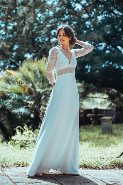 Robe de mariée à dentelle géométrique, Elsa Gary 2022