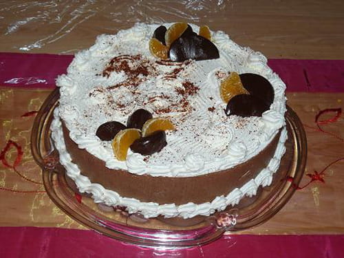 Mousse au chocolat aux pommes flambées au calvados