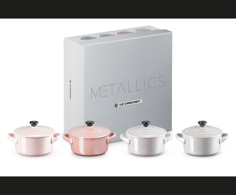 Set de 4&nbsp;mini-cocottes en c&eacute;ramique Le Creuset