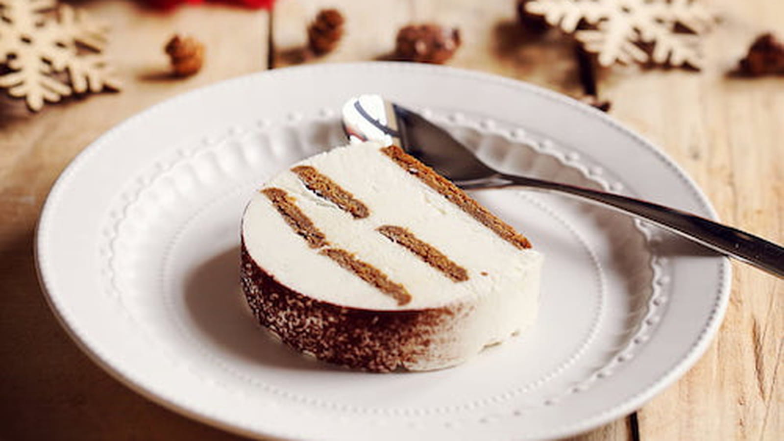 Bûche tiramisu aux spéculoos