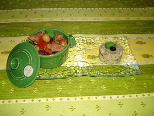 Sauté de veau tomate-Porto et ses pommes de terre