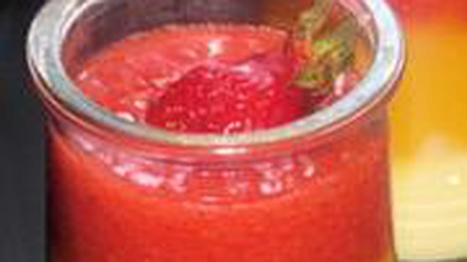 Balouza mangue et coulis de fraise