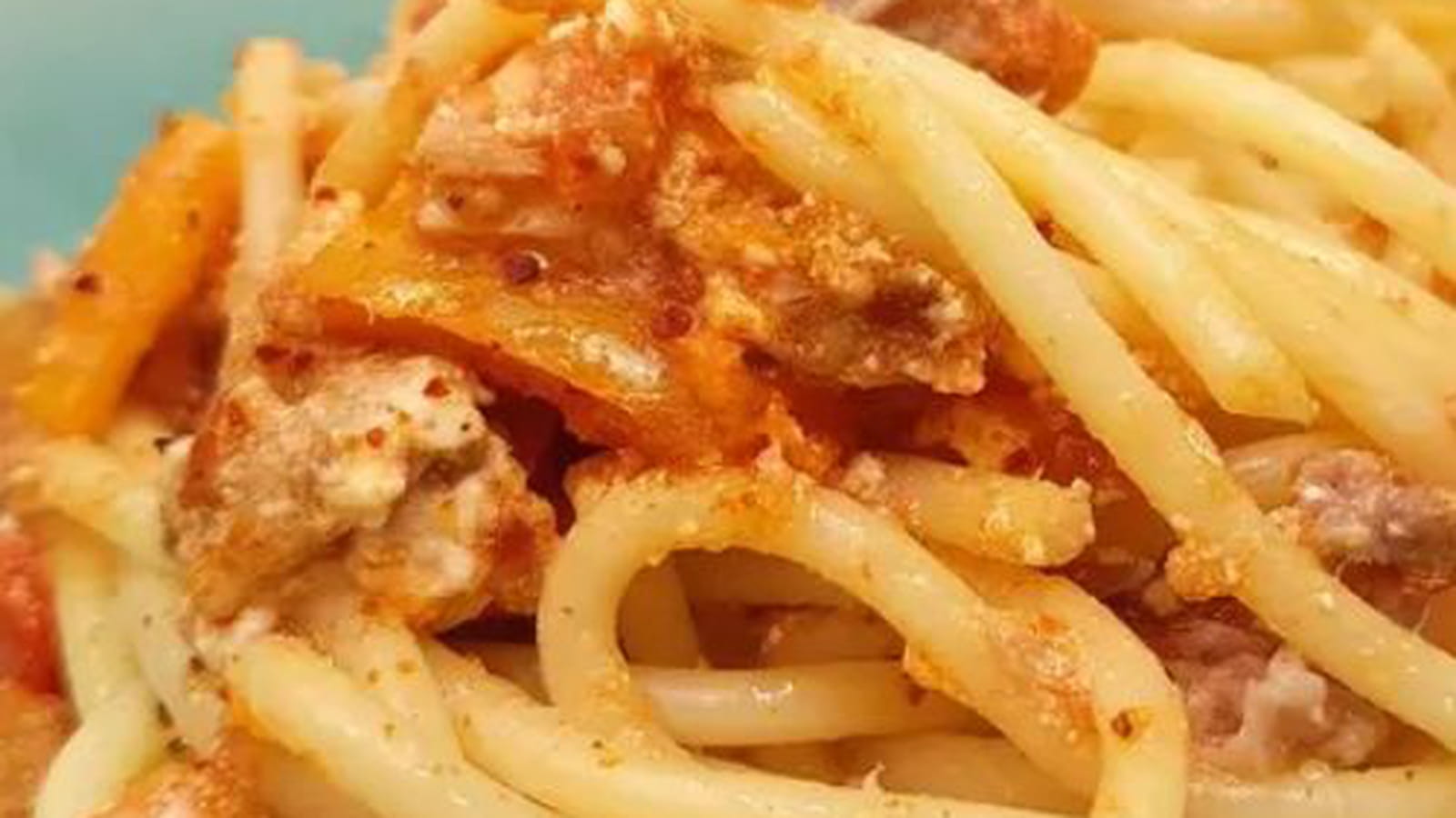 Spaghettis tomates, thon et brandade