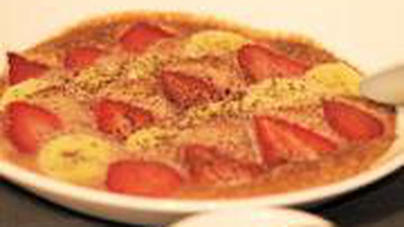 Gratin fraises-bananes au chocolat