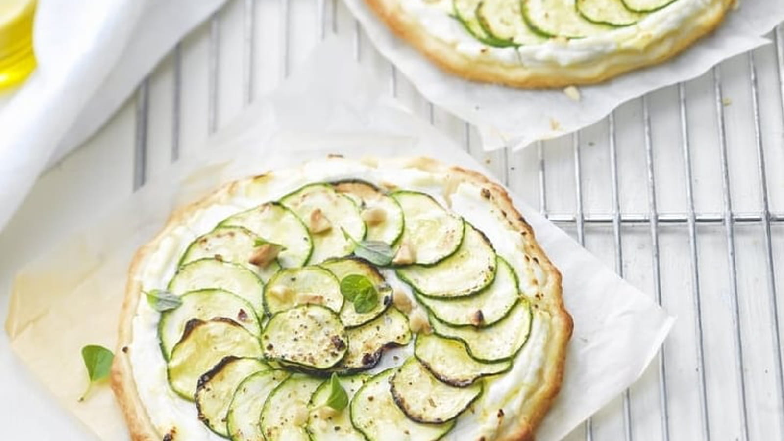 Tarte fine courgettes et Chavroux