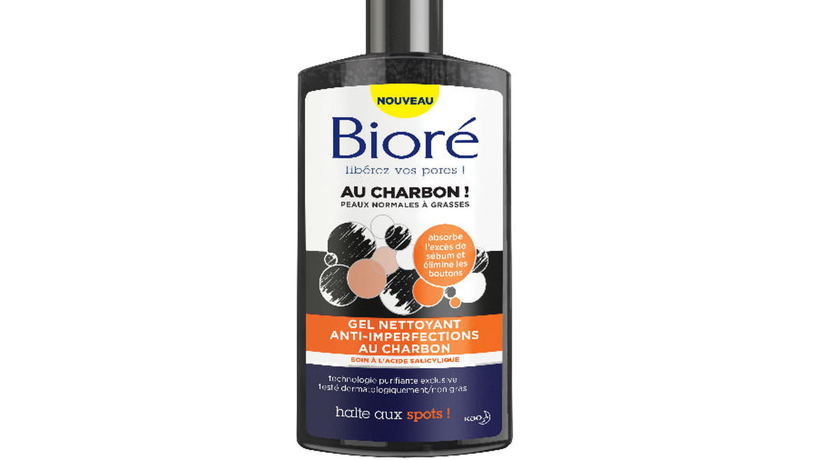 Gel nettoyant anti-imperfections au charbon Bioré