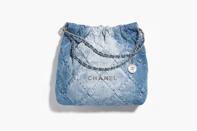 Sac à main en denim délavé