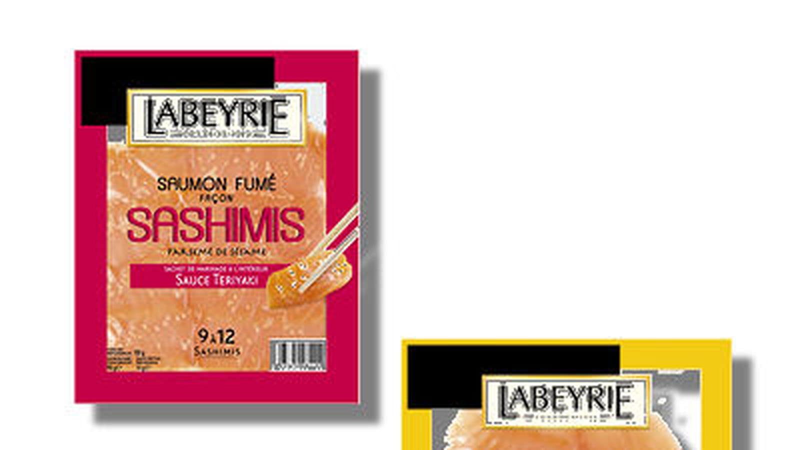 Saumon fumé façon Sashimis parsemé de sésame de Labeyrie