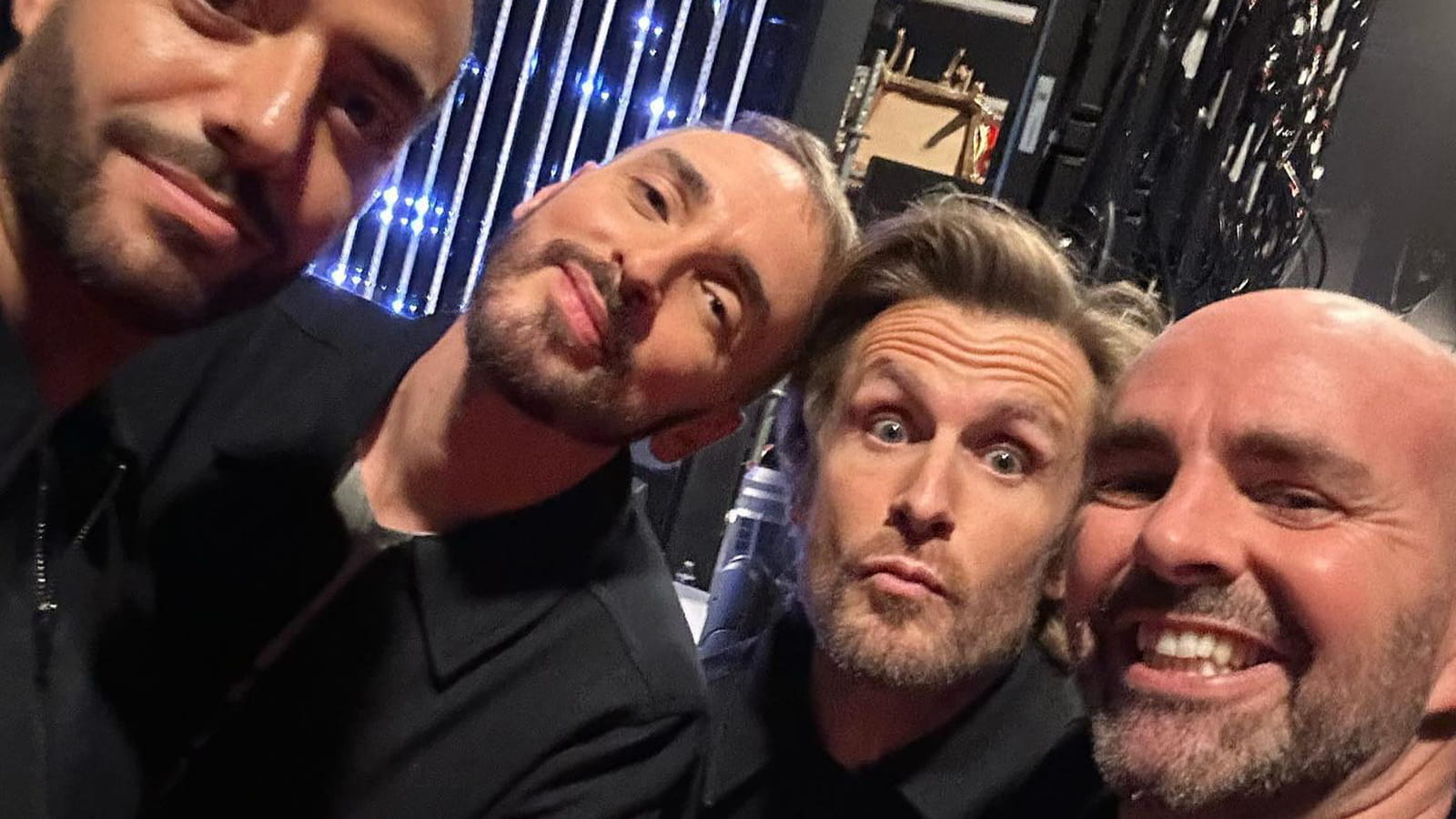 Tarek Boudali, Christophe Willem, Philippe Lacheau et Julien Arruti 