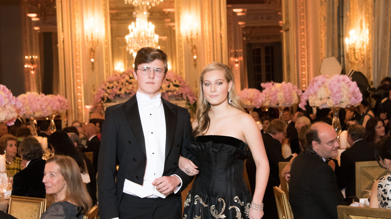 Bella Kaplan et son cavalier Nicholas Mortimer 