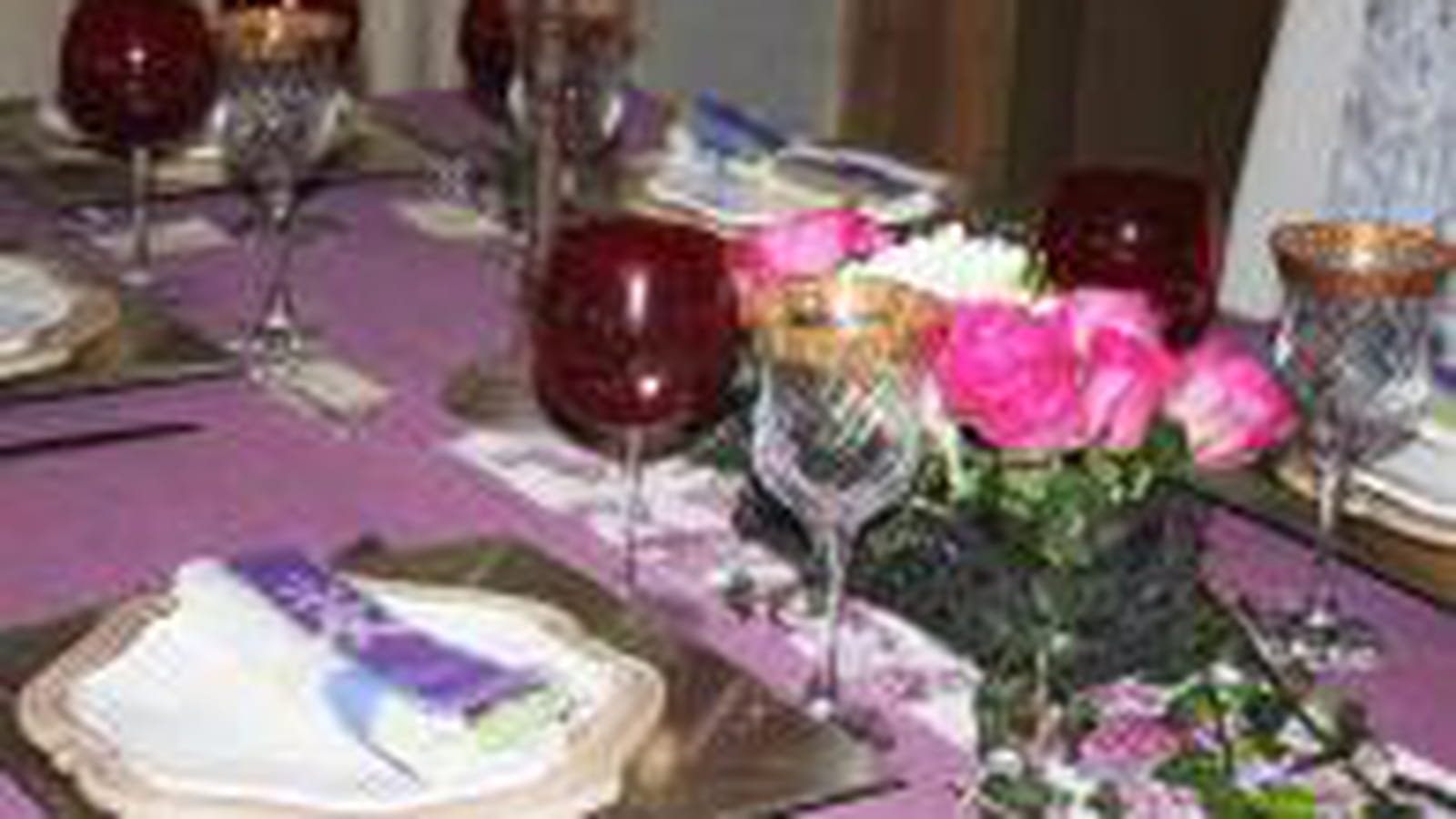 Mauve, rose et doré