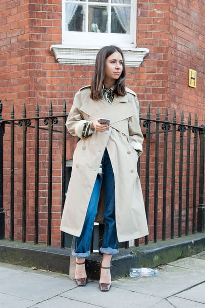 Street style &agrave; Londres : le trench