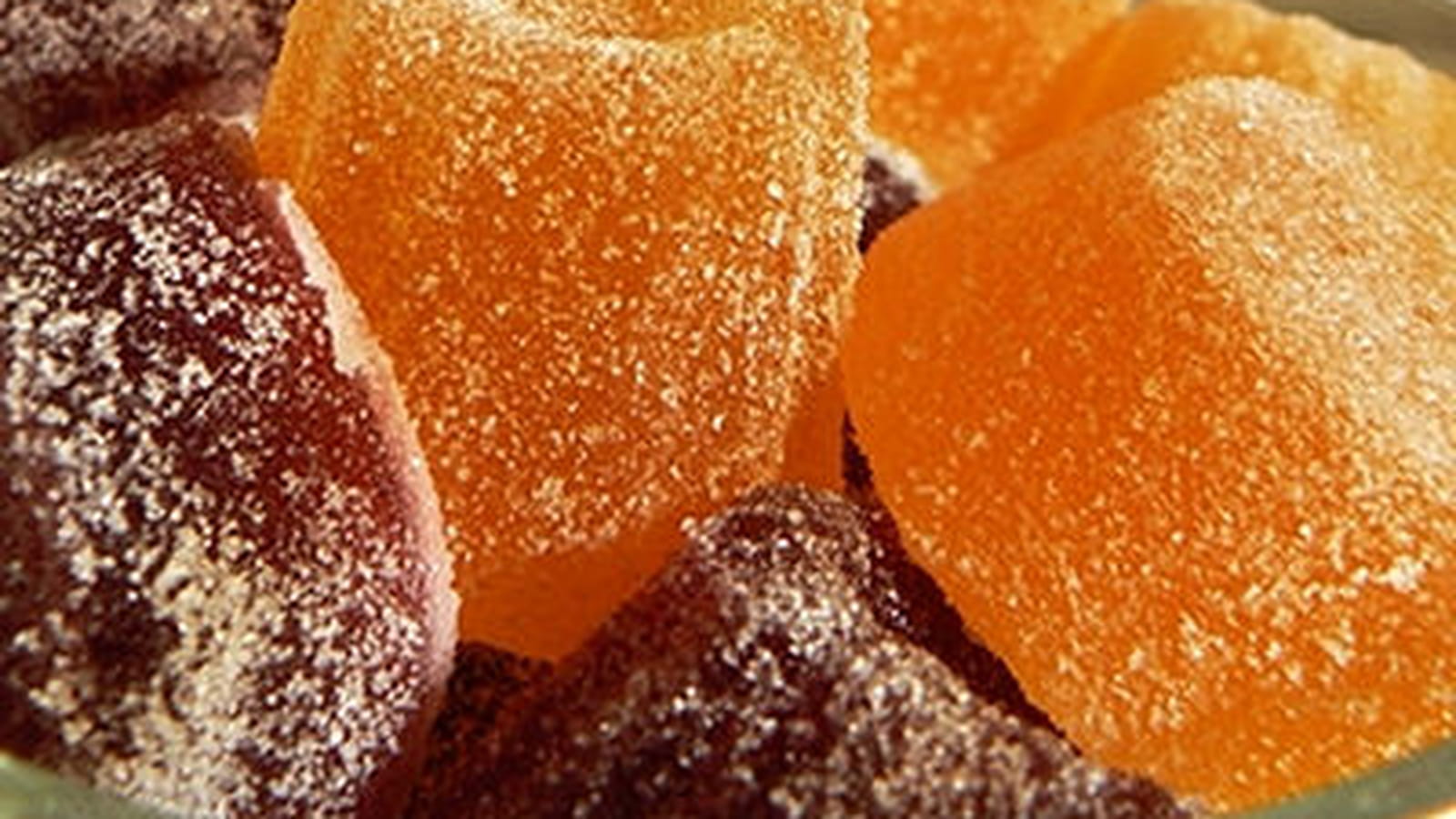 Pâtes de fruits oranges et fruits rouges