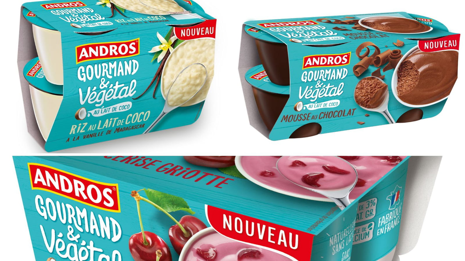 La gamme Gourmand et Végétale d'Andros