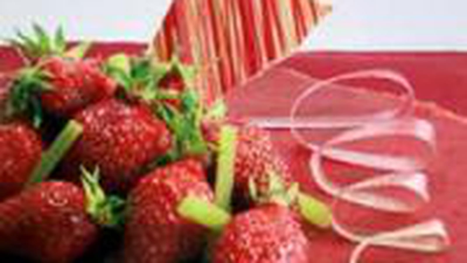 Bavarois fraises rhubarbe