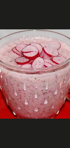 Soupe froide de radis