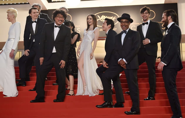 L'équipe d'Okja en plein fou rire