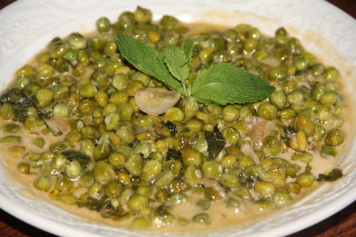 Petits pois frais à la menthe