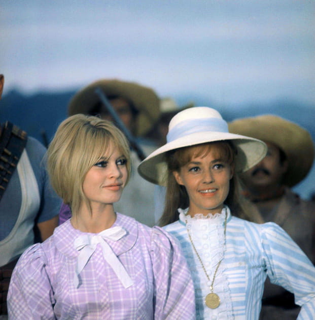 Avec Brigitte Bardot, sur le tournage de "Viva Maria"