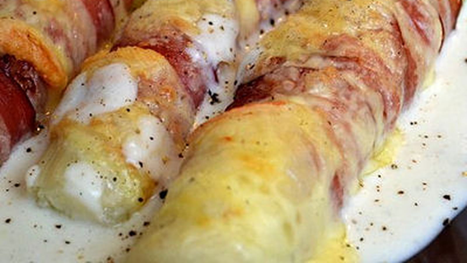 Poireaux gratinés lard et raclette