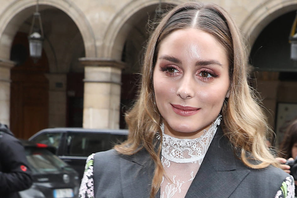 Olivia Palermo et son maquillage rose paillet&eacute;