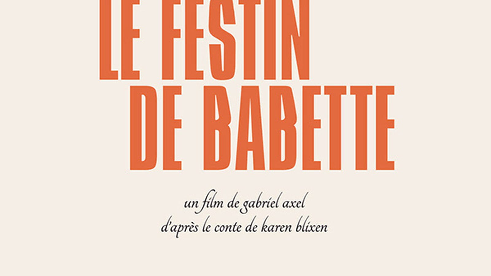 Le film "Le festin de Babette"