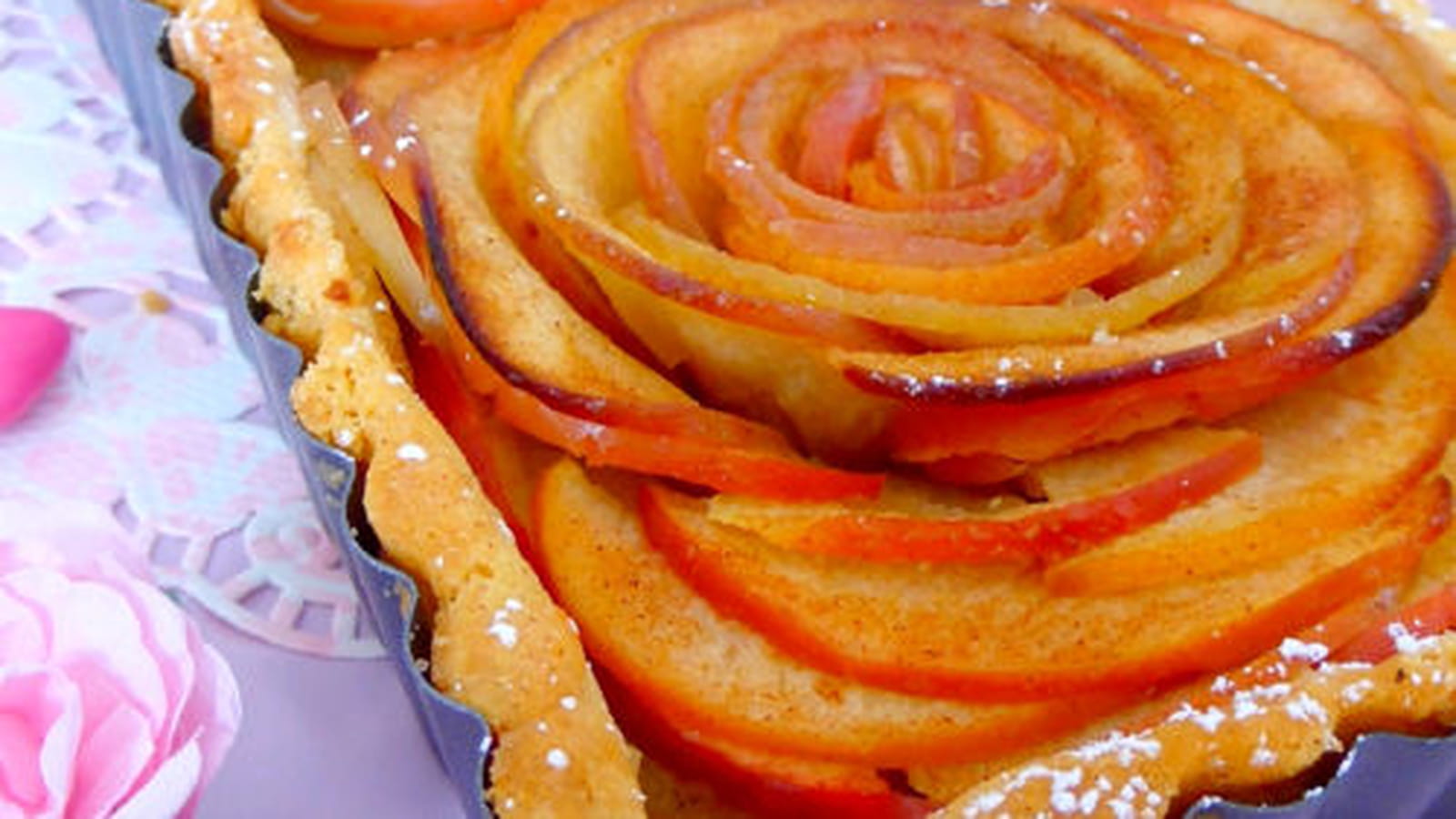 N°10 : Tarte aux pommes bouquet de roses