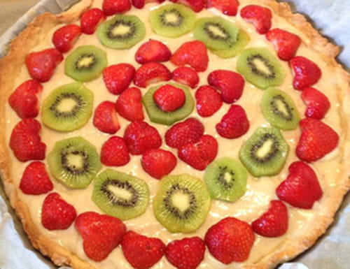 Tarte aux fraises et kiwis
