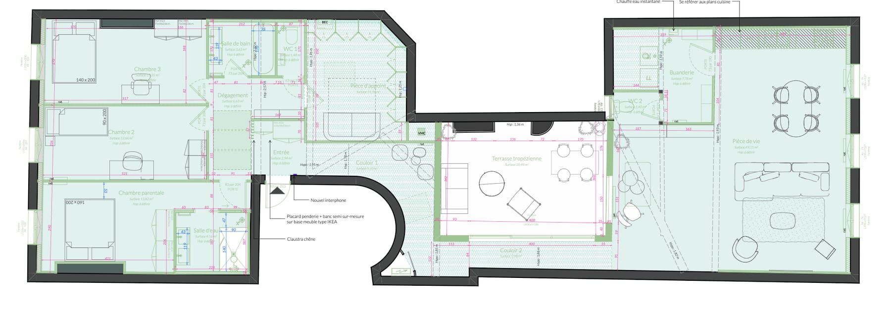 Le plan apr&egrave;s travaux